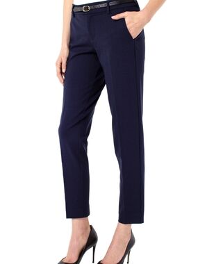 Liverpool Kelsey Knit Trouser Stretchy Ponte Pants Medieval Blue Navy Women's 2